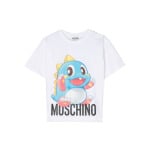 Moschino Kids футболка с принтом, белый - фото