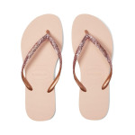 Сандалии Havaianas Slim Glitter II Flip Flop, цвет Ballet Rose/Golden Blush - фото