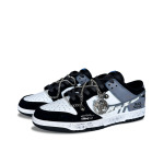 Кроссовки Nike Dunk Skateboarding Shoes Men Low-top White/Black/Purple Gray, серый - фото 3