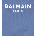 Толстовка из хлопкового джерси с логотипом Balmain, синий - фото 2