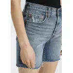 Шорты-бермуды Levi's "501 MID THIGH SHORT" с бахромой по подолу, цвет Med Indigo - фото 3