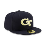 Мужские темно-синие желтые куртки Georgia Tech Primary Team Logo Basic 59FIFTY Облегающая шляпа New Era - фото 4