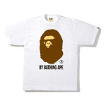 Футболка BAPE By Bathing Tee White Brown Ape Head Short Sleeve Unisex, белый - фото