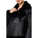 Куртка NVLT Berber Faux Down Cropped Puffer Jacket, черный - фото 2