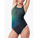 Купальник Speedo Medalist Endurance+ Max Digital Print, цвет black/teal/green - фото