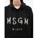 MSGM хлопковая толстовка с логотипом, черный - фото 5