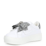 Кроссовки Kurt Geiger London Girls' Laney со стразами и бантом (молодежная), белый - фото 4