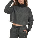 Толстовка DKNY Sparkle Fleece High-Waist Relaxed Joggers, черный - фото