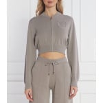 Толстовка Pinko Cropped Fit, серый - фото