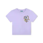 Футболка с короткими рукавами для девочки из 100% хлопка Kenzo Kids, цвет Lila - фото