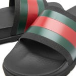 Сандалии Gucci Pursuit Trek Web Rubber Slide, черный - фото 3