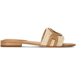 Сандалии на плоской подошве Alegra Raffia & Leather Slide Sandal LAUREN Ralph Lauren, коричневый - фото 4