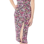 Платье Michael Kors Print Ruched Skirt Midi Dress, цвет Cerise - фото 2