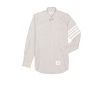 Рубашка Thom Browne Straight Fit 4 Bar, цвет Medium Grey - фото 2