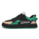 Кроссовки WARRIOR Skateboarding Shoes Men Low-top Black/Green, черный/зеленый - фото