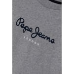 Детская хлопковая футболка New Artn Pepe Jeans, серый - фото 3