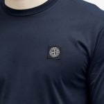 Stone Island Футболка с длинными рукавами и нашивкой, синий - фото