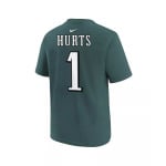 Футболка Big Boys and Girls Jalen Hurts Midnight Green Philadelphia Eagles с именем игрока и номером Nike, зеленый - фото 3