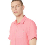 Рубашка Scotch & Soda Regular Fit Garment-Dyed Linen Short Sleeve Shirt, цвет Candy - фото 2