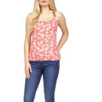 Топ Michael Kors Print Three-Ring Tank Top, цвет Sangria - фото 3