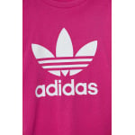 Детская хлопковая футболка adidas Originals TREFOIL TEE, розовый - фото 4