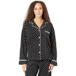 Пижамный комплект DKNY Long Sleeve Notch PJ Set, цвет Black Dot - фото