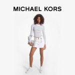 Юбка джинсовая Michael Kors трапециевидного силуэта, белый - фото 5