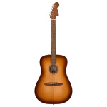 Акустическая гитара Fender Redondo Classic - Dreadnought Acoustic/Electric Guitar w/ Gig Bag - Aged Cognac Burst - фото