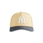 Бейсболка Kith & New Era For The New York Yankees Raffia 9FORTY A-Frame Snapback, цвет Sandrift - фото