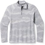 Базовый слой Smartwool Classic Thermal Merino 1/4 Zip Plus Top, цвет Light Grey Mountain Scape - фото 3