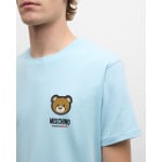 Мужская футболка с логотипом Underbear Moschino, цвет Light Blue - фото 5