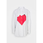 Блуза на пуговицах OVERSIZED PRINTED HEART Dkny, белый - фото 6