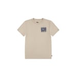 Детская хлопковая футболка Levi's CACTUS OUT WEST TEE, бежевый - фото