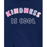 Толстовка из френч-терри для маленьких девочек Kindness Is Cool Carter'S, синий - фото 2