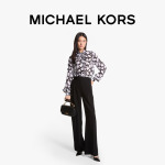 Рубашка женская Michael Kors Mulberry на шнуровке, черный / белый - фото 5