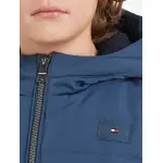 Стеганая куртка Tommy Hilfiger "MONOTYPE PADDED PUFFER JACKET", с капюшоном, детская до 16 лет, с капюшоном, на рукавах резинка, цвет Aegean Sea - фото 3