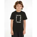 Футболка Calvin Klein Jeans "MAXI HERO FLOCK LOGO T-SHIRT", для детей до 16 лет, цвет Ck Black - фото