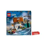 Lego City Полицейский катер и убежище преступников - фото