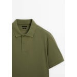 Поло Microtextured Massimo Dutti, зеленый - фото 8