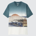 Футболка Uniqlo Ukiyo-e UT Archive с графикой, синий - фото 2