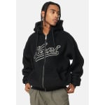 Флисовая куртка VARSITY TEDDY ZIP HOODIE Karl Kani, цвет black - фото