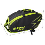 Zeus Padel Bag Сумка для ракетки для падель черная неоново-желтая - фото 2