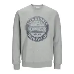 Толстовка Jack & Jones Junior «JJJEANS SWEAT O-NECK JNR», цвет light grey melange - фото 5