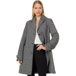 Пальто Vince Camuto Single-Breasted Shawl Collar Coat V29776-ME, цвет Multi Plaid - фото