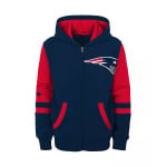 Темно-синяя толстовка с молнией во всю длину и цветными блоками Big Boys New England Patriots Outerstuff, синий - фото 2