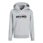 Детская толстовка с капюшоном Jack & Jones «JCORAY BRANDING SWEAT HOOD FST JNR» Jack & Jones Junior, цвет Light Grey Melange - фото 5