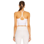 Майка Beyond Yoga Spacedye Slim Racerback Cropped Tank, цвет Cloud White - фото 4