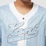 Футболка Varsity Logo Pinstripe Baseball Shirt Karl Kani, цвет light blue/white - фото 3