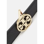 Ремень Miller Reversible Belt Tory Burch, черный/классический cuoio/золотой - фото 2