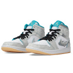 Баскетбольные кроссовки Air 1 Vintage Men High-top Grey/white Jordan - фото 3